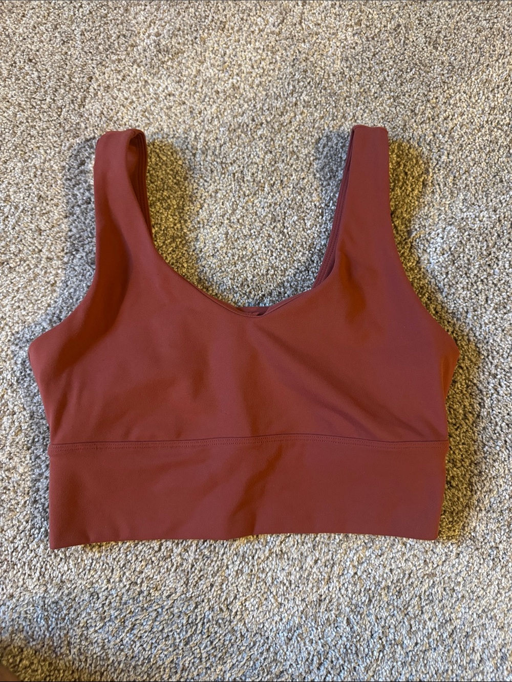ZYIA Scoop Neck Sports Bralette - Rust